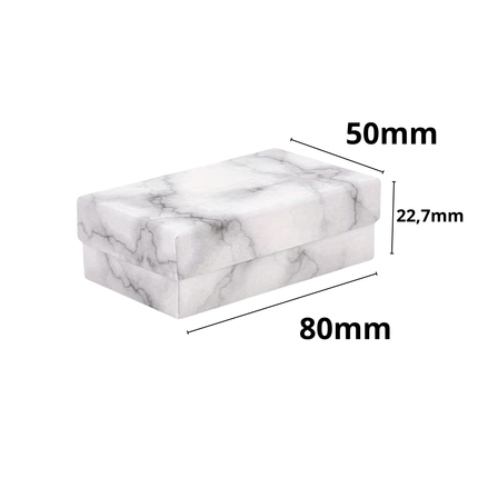 Luxe Cadeaudoosje Marmer Look 8x5 cm – Wit
