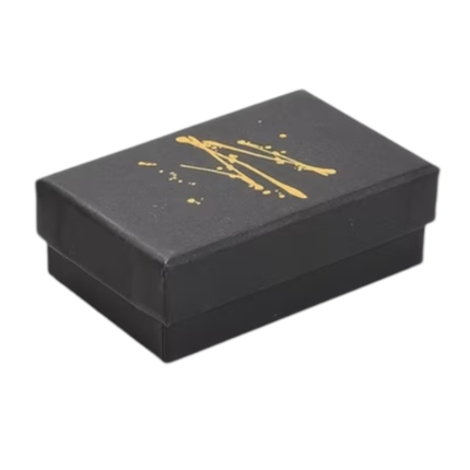 Luxe Cadeaudoosje Zwart met Gouden Detail 8,1x5,2 cm