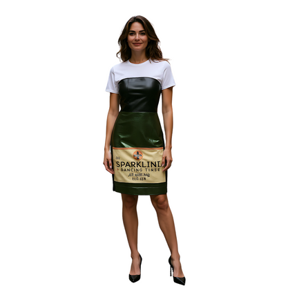 Champagne Fles Jurk – Sparkling Party Dress – Maat S/M – Verkleedkostuum Vrouw