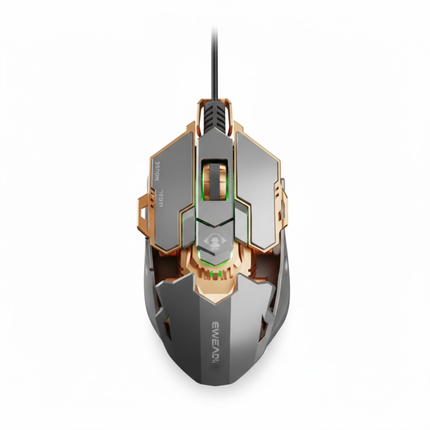 Grijze Gaming Muis met 9 Programmeerbare Knoppen – Vortex G5