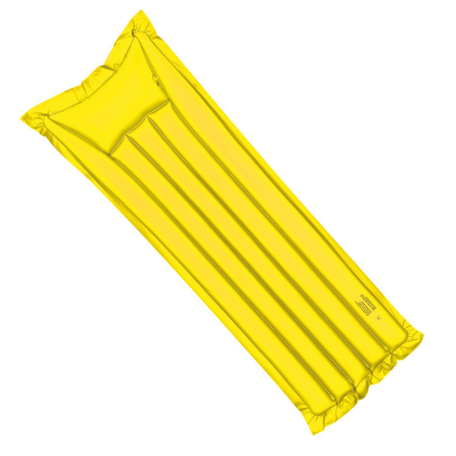 Intex Opblaasbaar Luchtbed Geel – 183 x 69 cm met Kussen