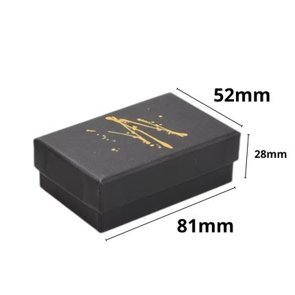 Luxe Cadeaudoosje Zwart met Gouden Detail 8,1x5,2 cm