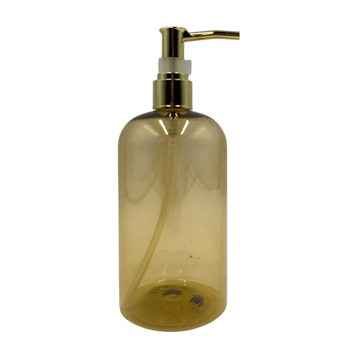 Navulbare Zeepdispenser 500 ml – Amber met Gouden Pomp