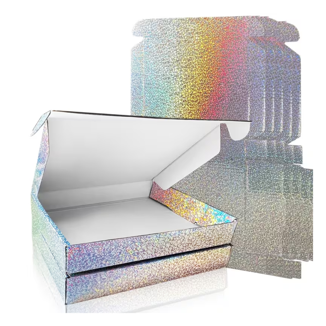 Holografische Verzendoos 20x13x3 cm – Luxe Geschenkdoos met Glans