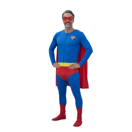 Superhelden Kostuum voor Mannen – Inclusief Cape en Masker – Maat M / L / XL