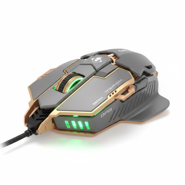 Grijze Gaming Muis met 9 Programmeerbare Knoppen – Vortex G5