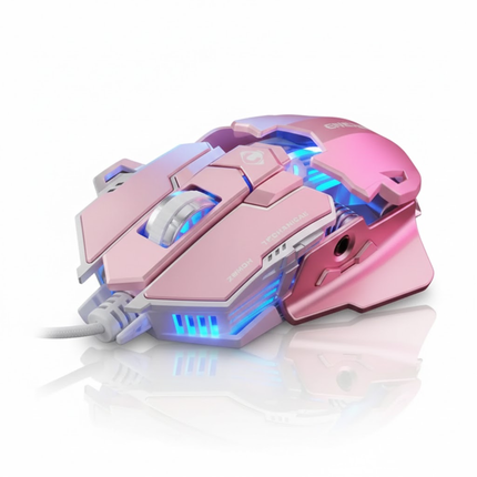 Roze Gaming Muis met 9 Programmeerbare Knoppen – Vortex G5
