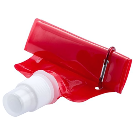 Opvouwbare Drinkfles Rood met Karabijnhaak – Flexibele Waterfles
