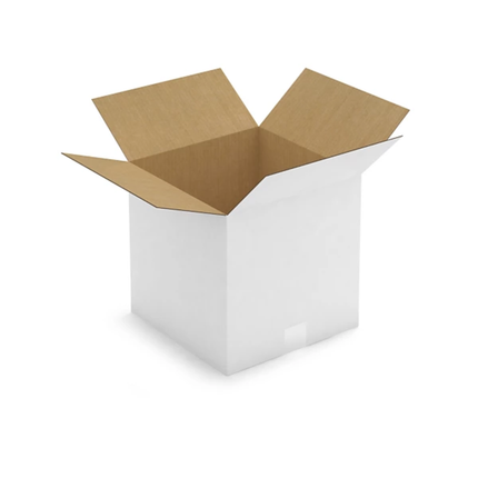 Kartonnen Verzenddoos 15x15x15 cm – Witte Kubusdoos met Kleppen