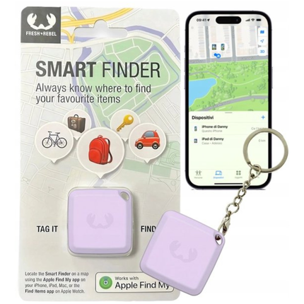 Smart Finder Sleuteltracker Lichtpaars – Bluetooth Tracker voor Sleutels & Tas