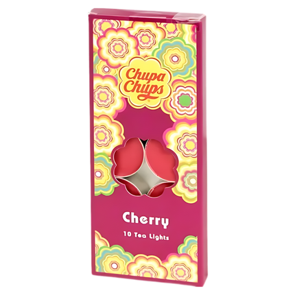 Geurkaarsen Cherry – 10 Chupa Chups Theelichtjes