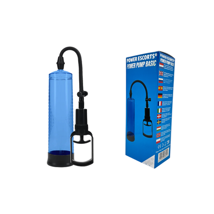Handmatige vacuümpomp voor mannen – Transparant blauw – Power Pump
