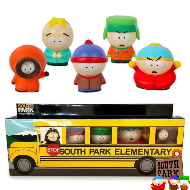 South Park Vinyl Figuren Set – 5 karakters in Schoolbus Verpakking