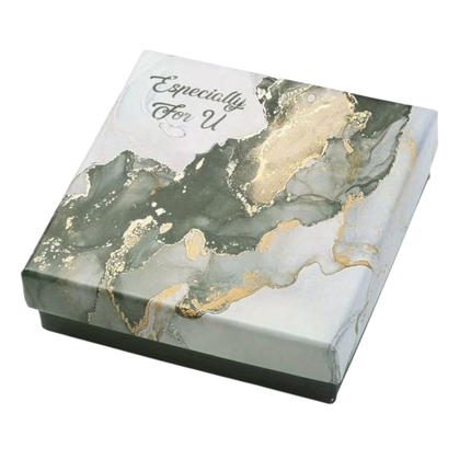 Luxe Cadeaudoosje 9x9 cm – Marmer Design “Especially For You”