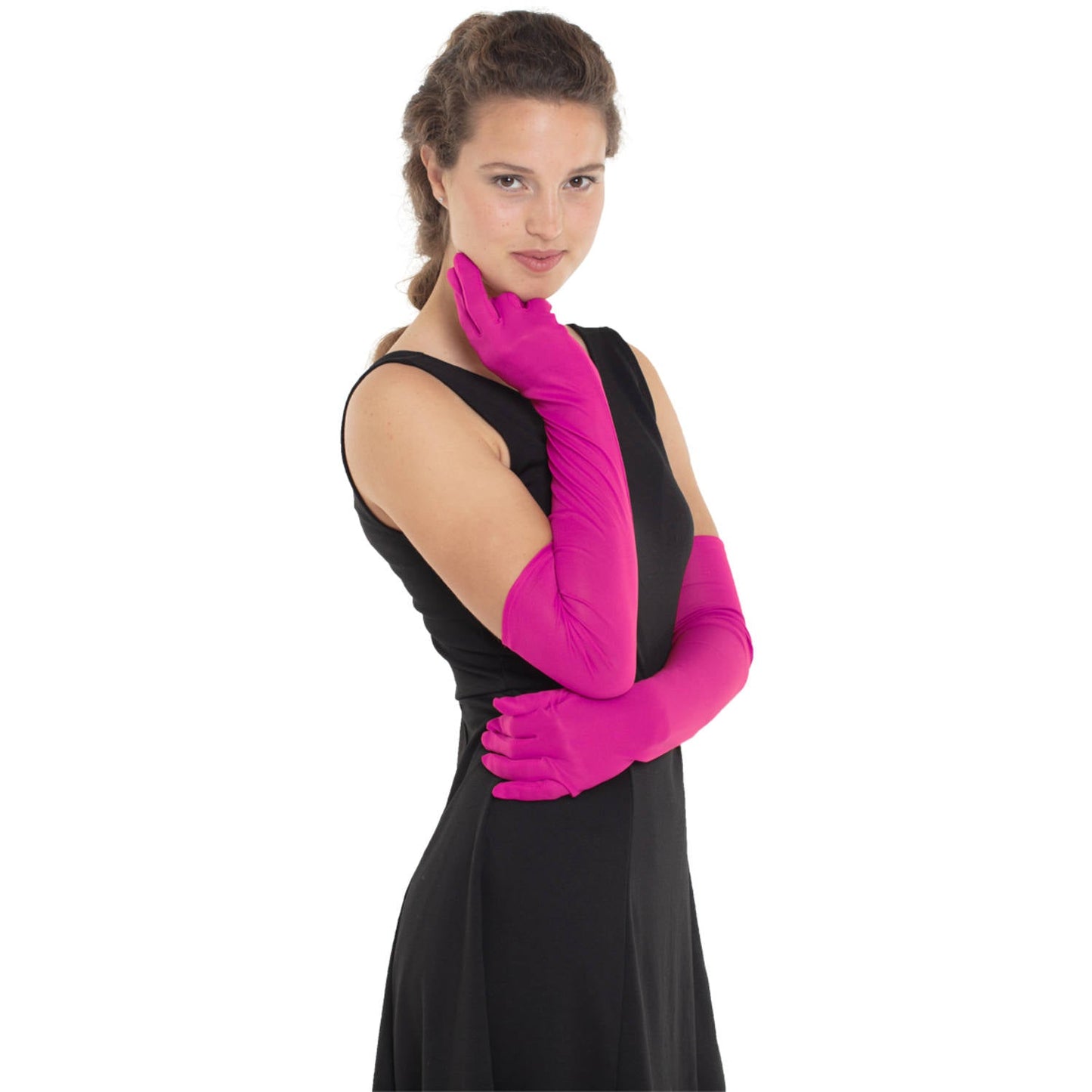 Lange Handhandschoenen In Roze