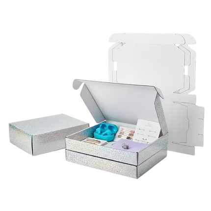 Holografische Verzendoos 20x13x3 cm – Luxe Geschenkdoos met Glans