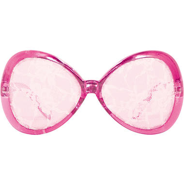 Make a statement with the Large Glasses XXL Pink with Lace