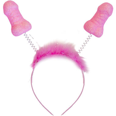 Pink Tiara with 2 penises perfect for a bachelor party