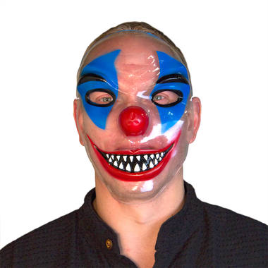 Killer-Clown-Maske transparent