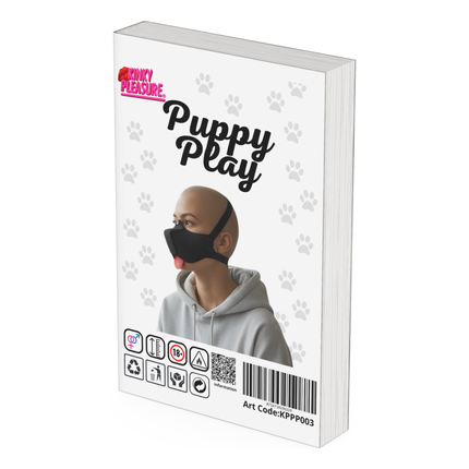 Zwart Puppy Play masker – Fetish hondenmasker met tong (18+)