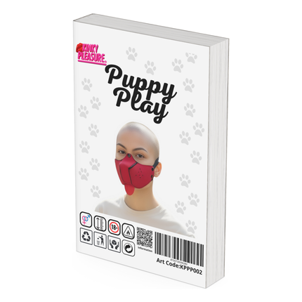 Rood Puppy Play masker – Fetish pup masker met tong (18+)