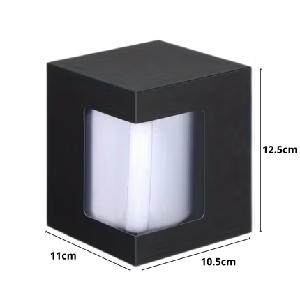 Zwarte Luxe Cadeaudoos met Venster 11x10,5x12,5 cm – Geschenkverpakking