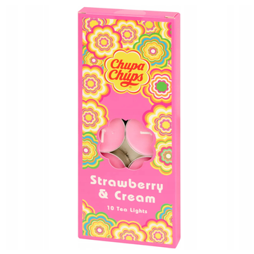 Chupa Chups Theelichtjes Strawberry & Cream - 10 Stuks