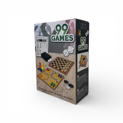 99-in-1 Spelletjes Set met Dobbelstenen, Dambord en Scoreblok