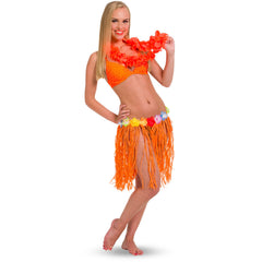 Oranje Hawaii rokje, 45 cm