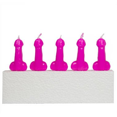 Piemel Candles - Playful Atmosphere Makers in Beige, Pink and Purple (Set of 5)