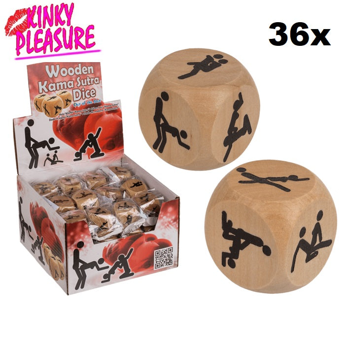 Spannende Kamasutra Dobbelstenen Van Hout 30mm