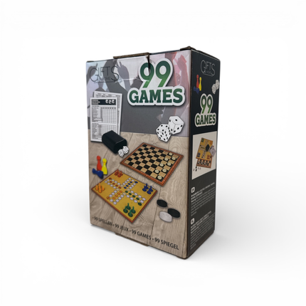 99-in-1 Spelletjes Set met Dobbelstenen, Dambord en Scoreblok
