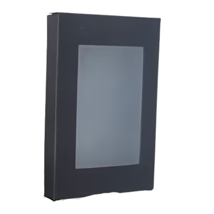 Zwarte Platte Cadeaudoos met Venster 12,5x8,5x1,5 cm – Luxe Geschenkverpakking