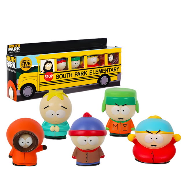 South Park Vinyl Figuren Set – 5 karakters in Schoolbus Verpakking