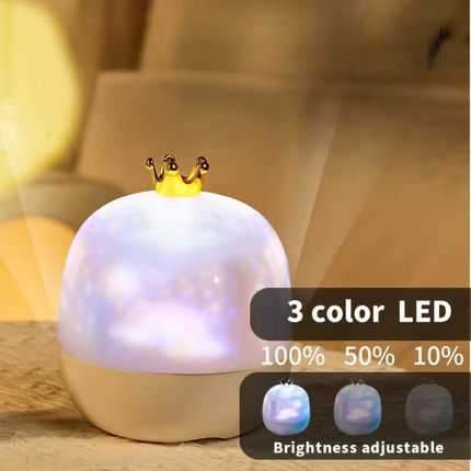 Kinder Nachtlamp Projector met 15 Dia’s – Draaibare LED Sterrenprojector met Oceaan, Dieren en Slaapkamer Projecties