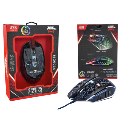 RGB Gaming Muis met 3200 DPI en 6 knoppen – USB Plug & Play