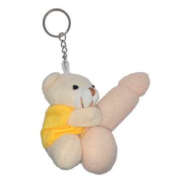 Pluche Sleutelhanger Beertje met Ondeugend Detail