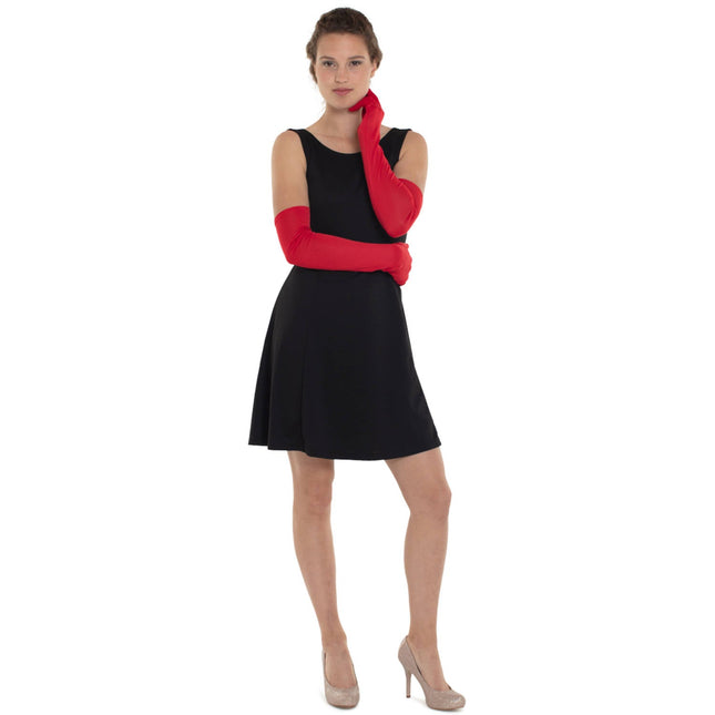 Lange Handhandschoenen In Rood