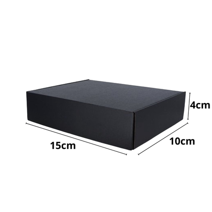 Zwarte Verzendoos 15x10x4 cm – Luxe Kartonnen Geschenkdoos