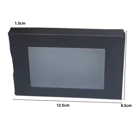 Zwarte Platte Cadeaudoos met Venster 12,5x8,5x1,5 cm – Luxe Geschenkverpakking
