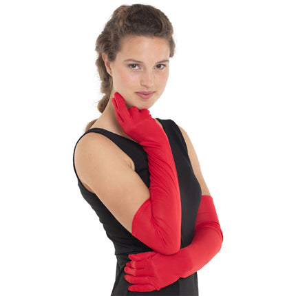 Lange Handhandschoenen In Rood