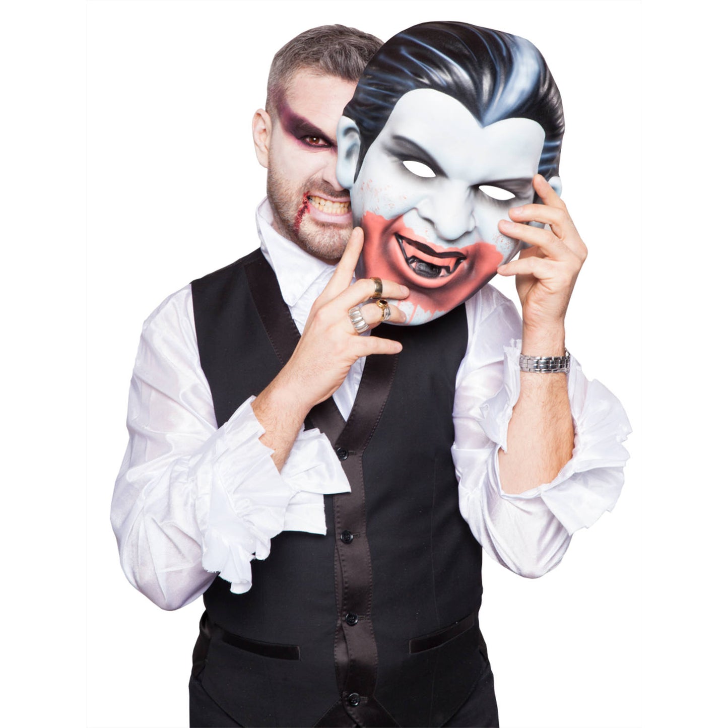 Masker Vampier XXL - Opvallend Meerkleurig Masker voor Festival, Themafeest en Carnaval