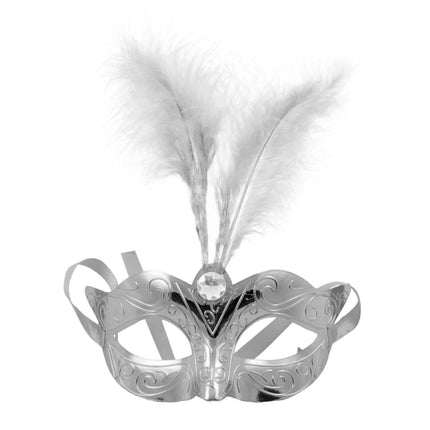 Venetian Mask Metallic Silver and Gold
