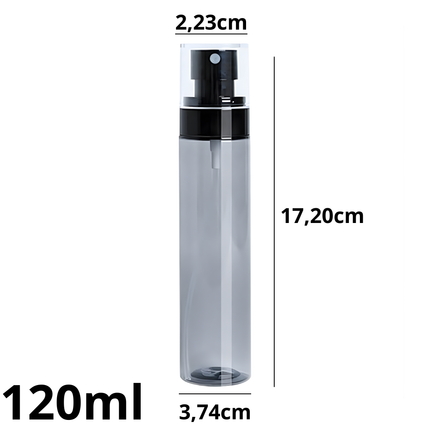 Navulbare Sprayfles 120ml – Transparante Verstuiver met Zwarte Pomp
