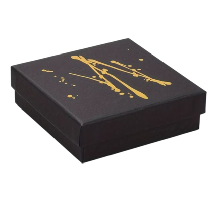 Luxe Cadeaudoosje 9x9 cm – Zwart met Goud Design