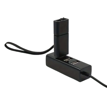 4-Poorts USB 2.0 Hub Zwart – Compacte USB Splitter voor Laptop & PC