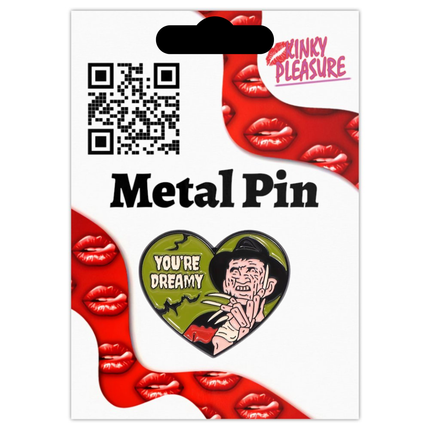 Horror pin "You're Dreamy" – Metalen hartvormige speld met klauw design