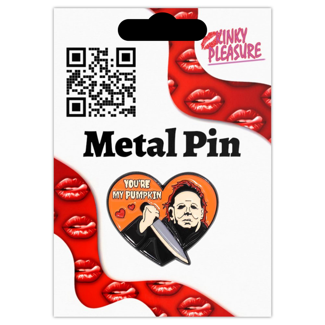 Enamel Pin Hart "You're My Pumpkin" – Metalen pin met oranje horror ontwerp