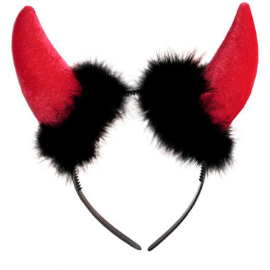 Tiara Duivelshoorntjes Rood - Opvallende Accessoire voor Themafeest, Carnaval en Halloween