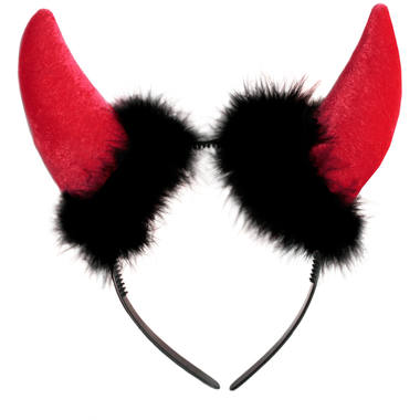 Tiara Devil Horns Red - Striking Accessory for Theme Party, Carnival and Halloween